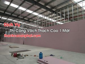 Thi Công Vách Thạch Cao 1 Mặt